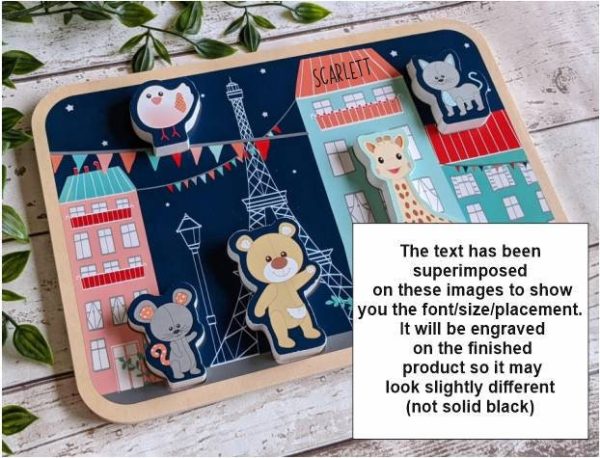 Personalised 'Sophie La Giraffe' Wooden Puzzle - Image 2