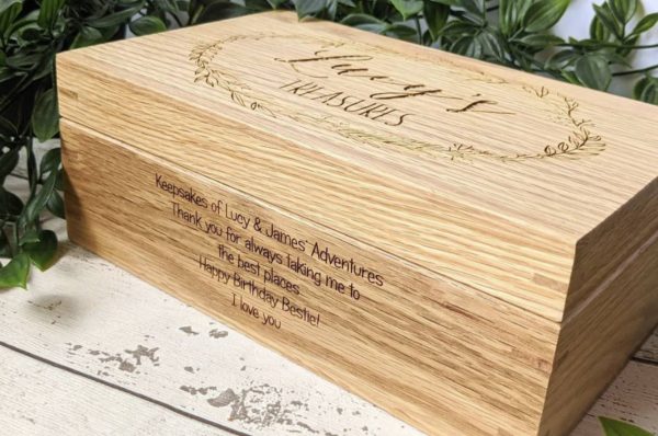 Personalised Oak Keepsake Box - Image 2