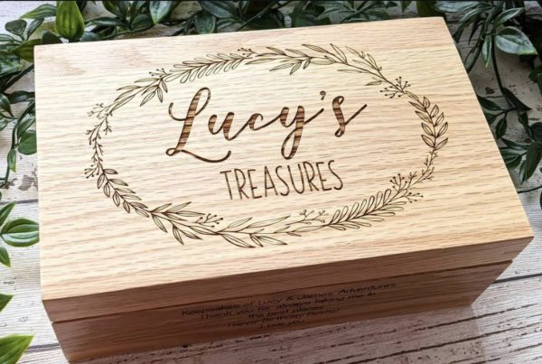 Personalised Oak Keepsake Box