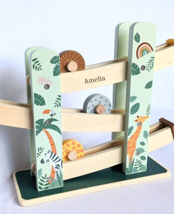 Personalised Safari Marble Run Toy Honey Pot Workshop