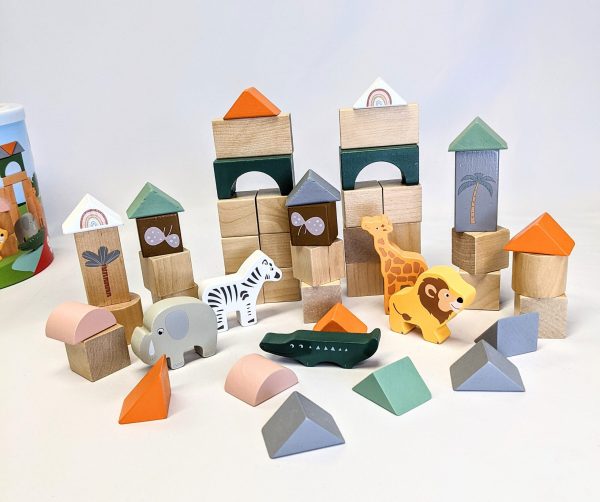 Personalised Safari Wooden Building Block Set - Image 5