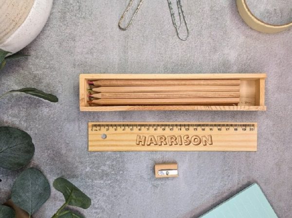 Personalised Pencil Case & Coloured Pencil Set