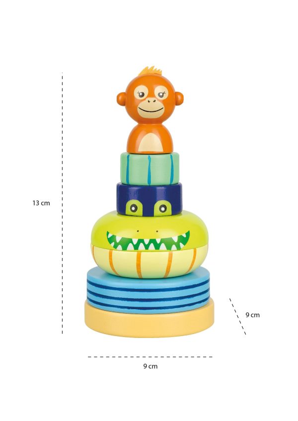 Personalised Jungle Stacking Ring Toy - Image 3