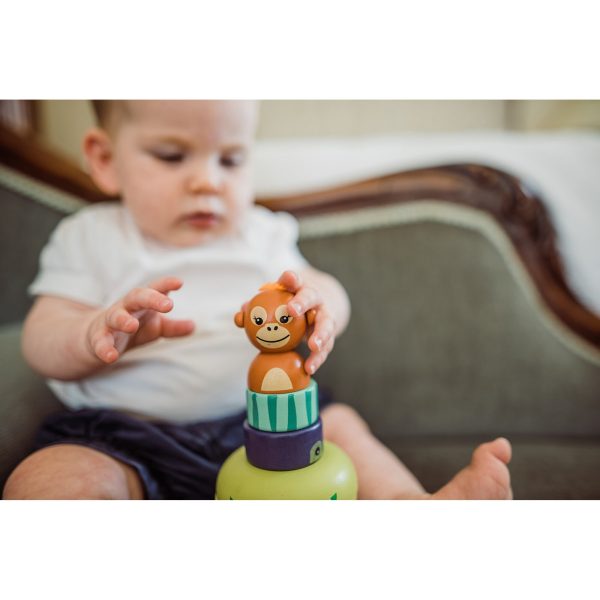 Personalised Jungle Stacking Ring Toy - Image 5