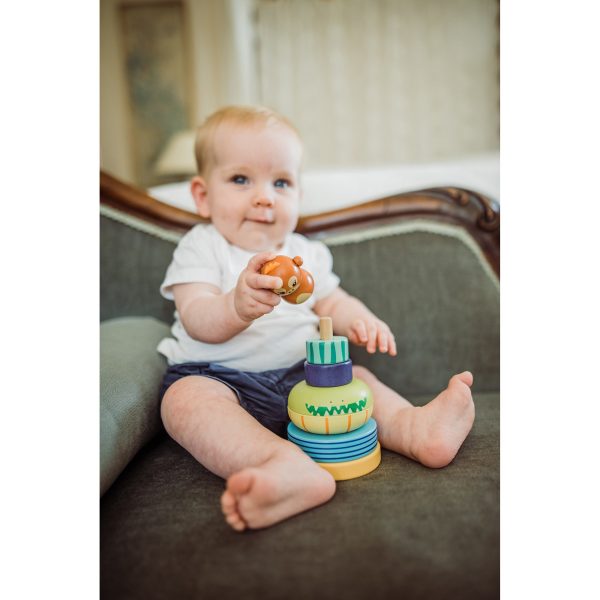 Personalised Jungle Stacking Ring Toy - Image 2