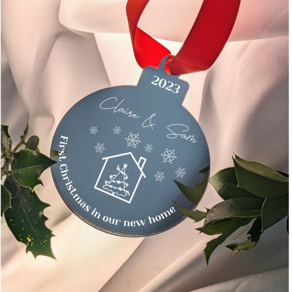 Personalised 'First Christmas in our new home' Decoration