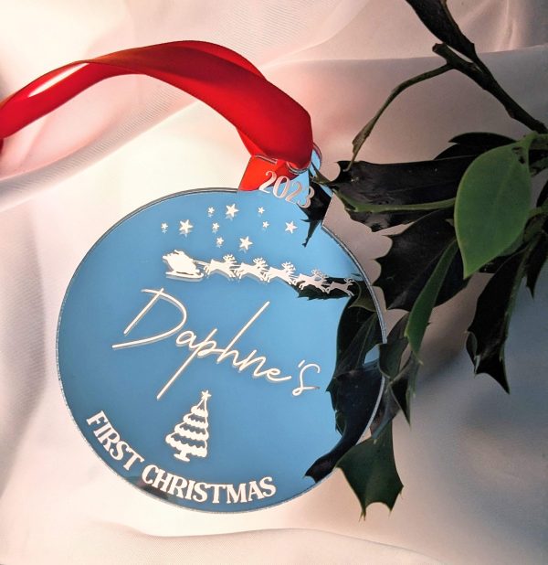 Personalised 'Baby's 1st Christmas' Decoration